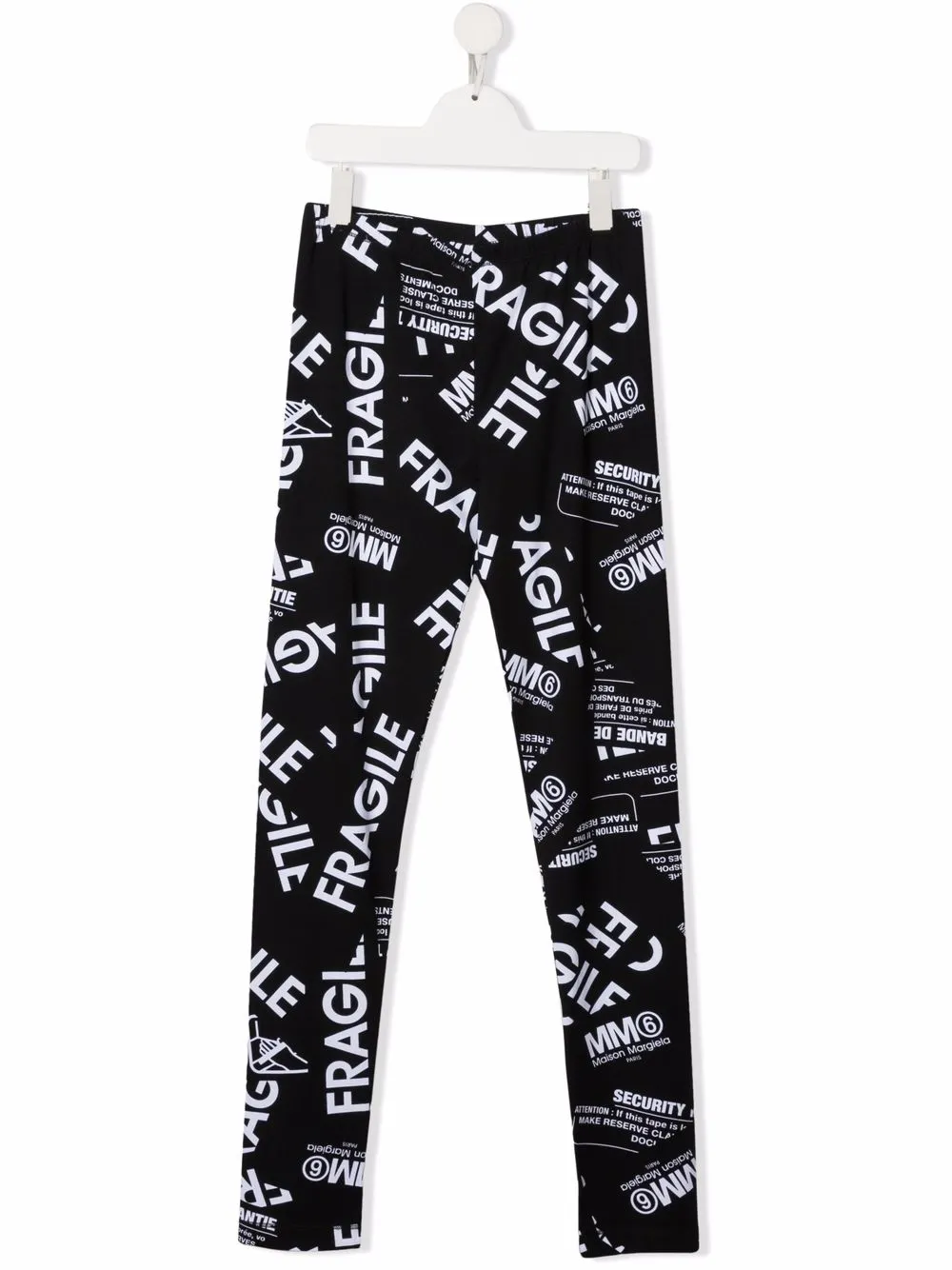 

Maison Margiela leggins con estampado Fragile - Negro