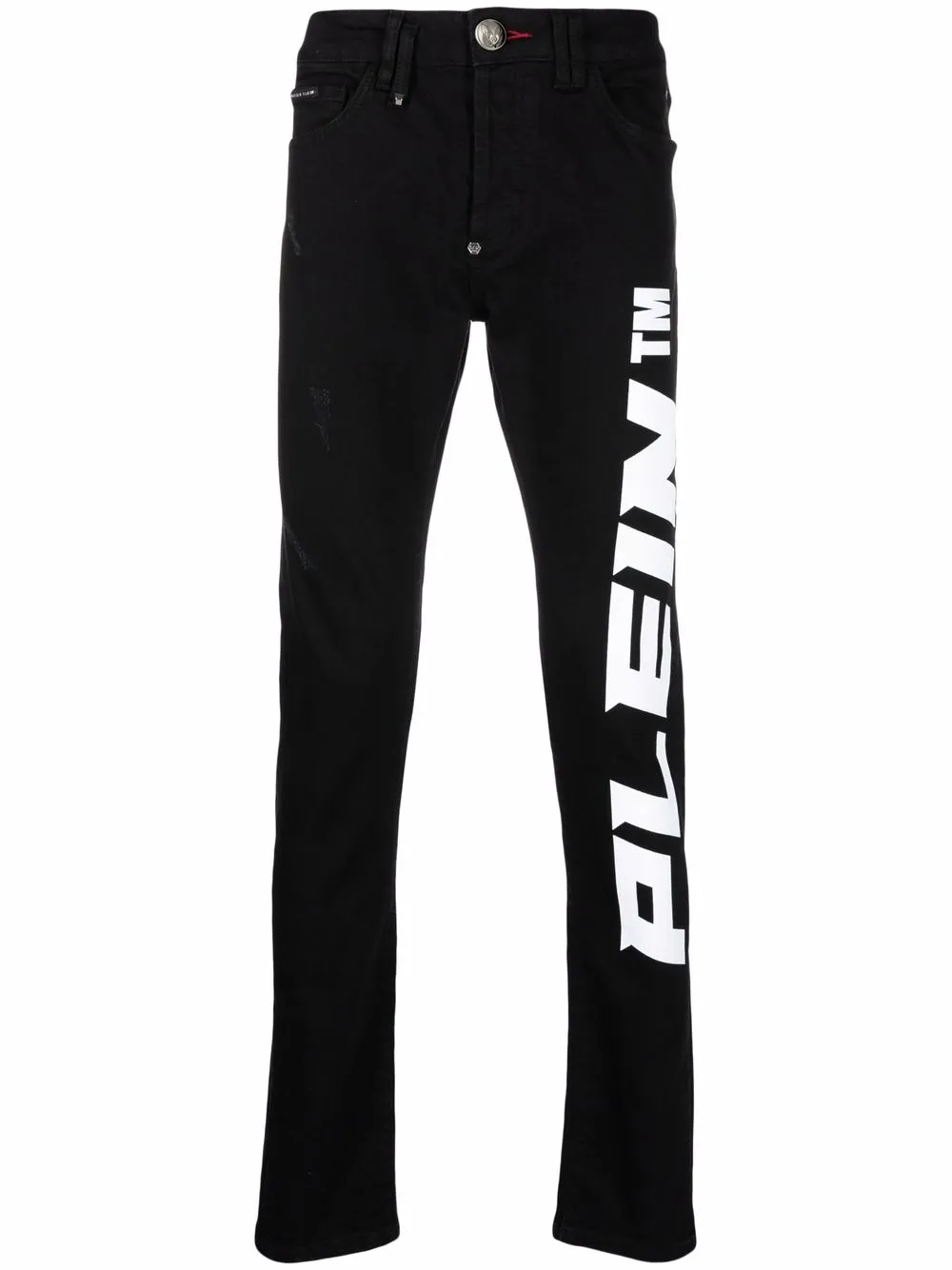 

Philipp Plein jeans rectos con logo - Negro