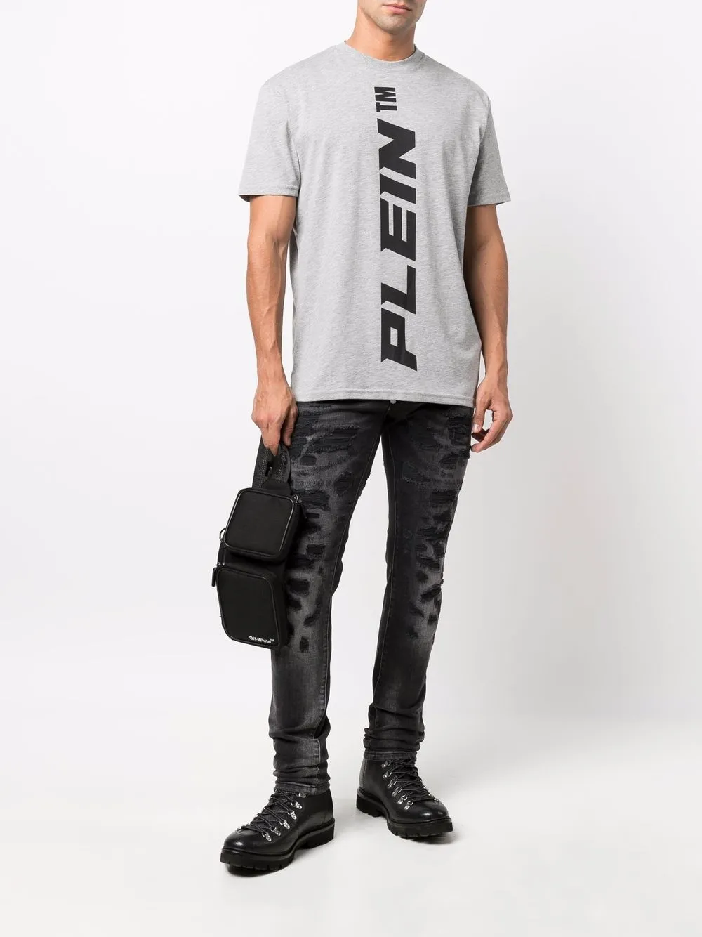 Philipp Plein T-shirt met logoprint - Grijs