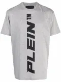 Philipp Plein vertical logo print T-shirt - Grey