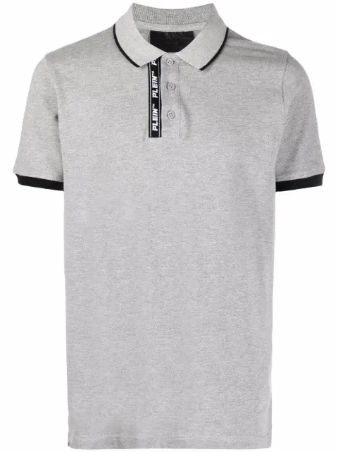 Philipp Plein logo-tape detail polo shirt