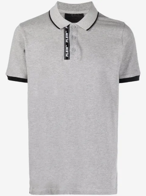 Philipp Plein playera tipo polo con franja del logo