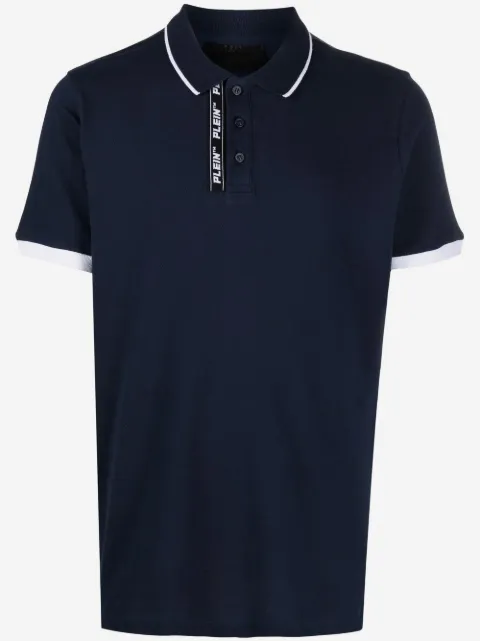 Philipp Plein playera tipo polo con franja del logo