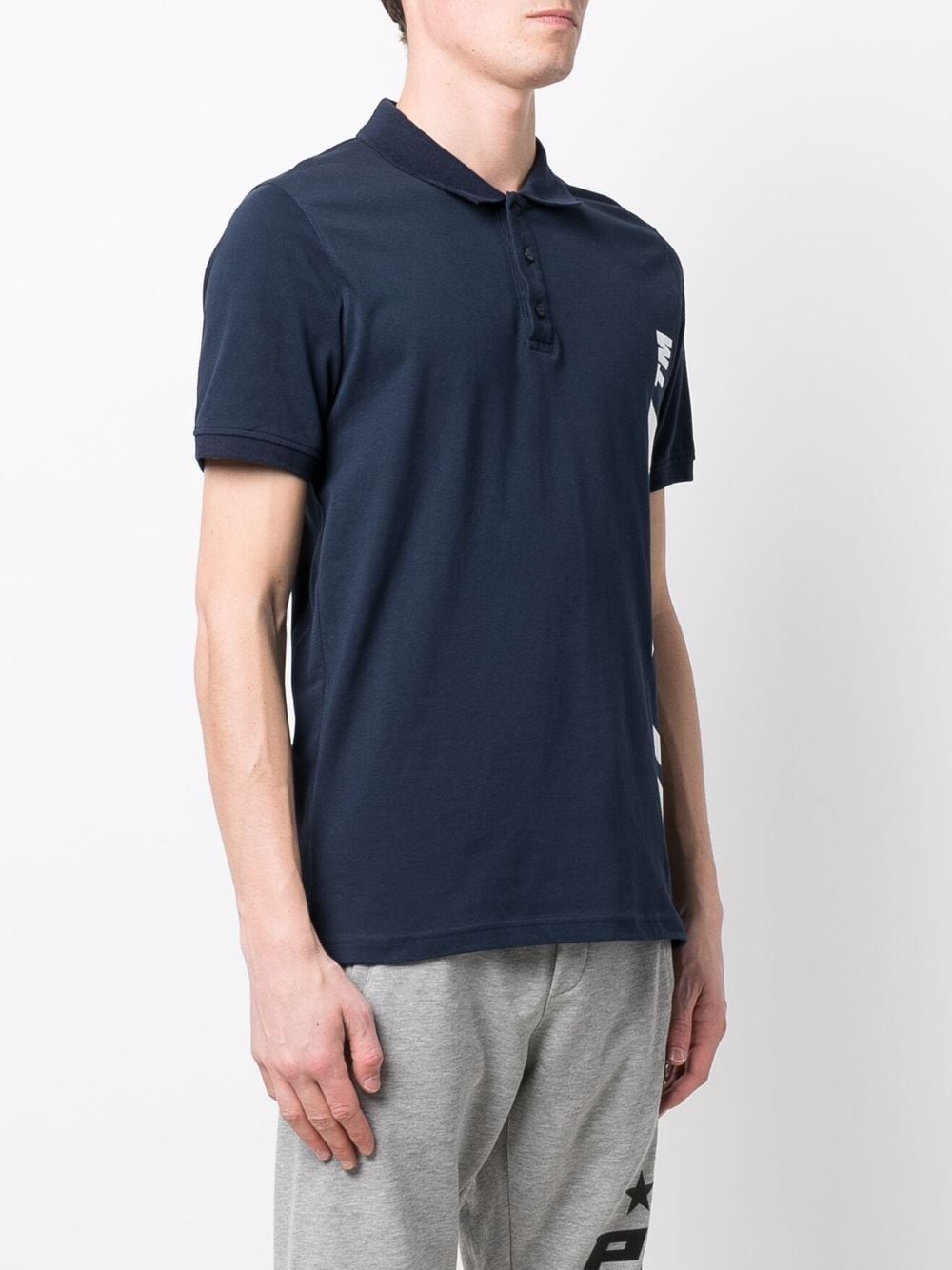 Shop Philipp Plein Logo Short-sleeve Polo Shirt In Blue