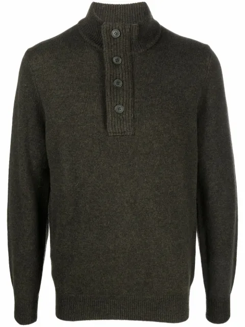 Barbour pull en laine à boutonnière