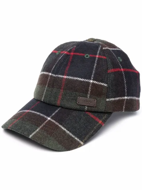 Barbour tartan check print cap