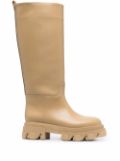 GIABORGHINI chunky leather boots - Neutrals