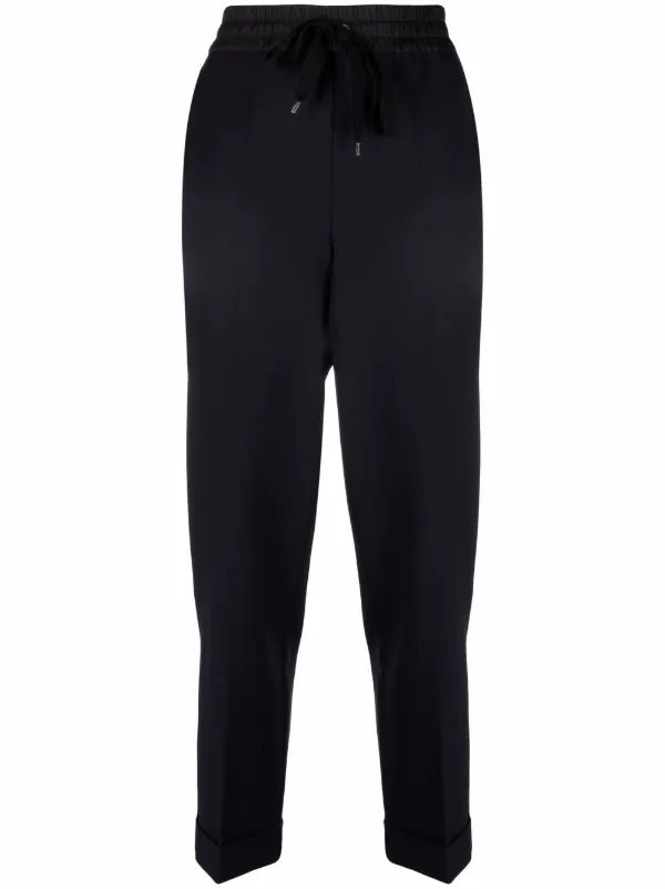 Pantaloni con coulisse Farfetch Donna Abbigliamento Pantaloni e jeans Pantaloni Pantaloni chinos Nero 