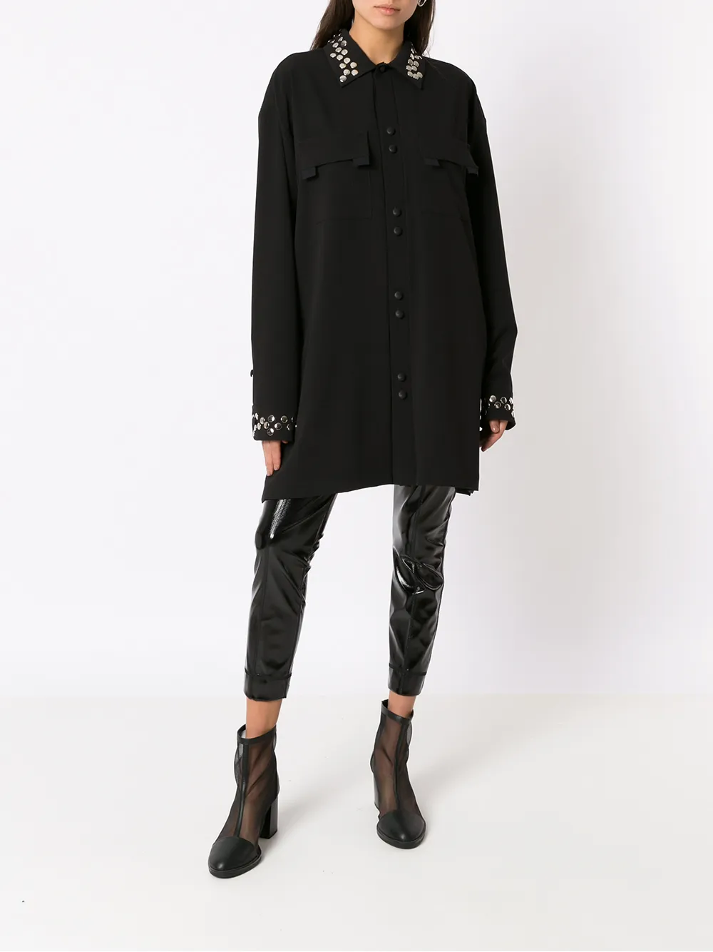 Gloria Coelho Blouse verfraaid met studs - Zwart
