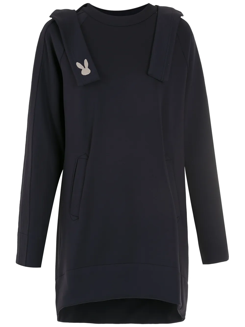 

Gloria Coelho strap-detail oversized hoodie - Blue