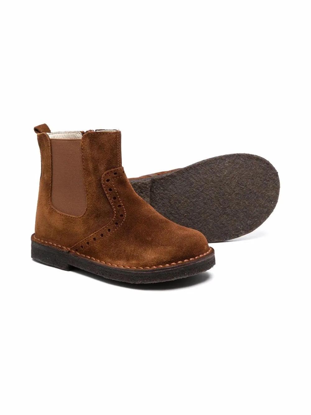 Shop Il Gufo Slip-on Suede Boots In Brown