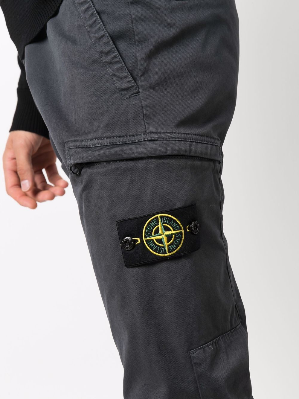 фото Stone island прямые брюки с нашивкой-логотипом