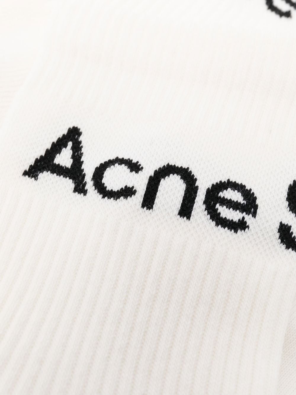 Acne Studios Ribgebreide sokken - Wit