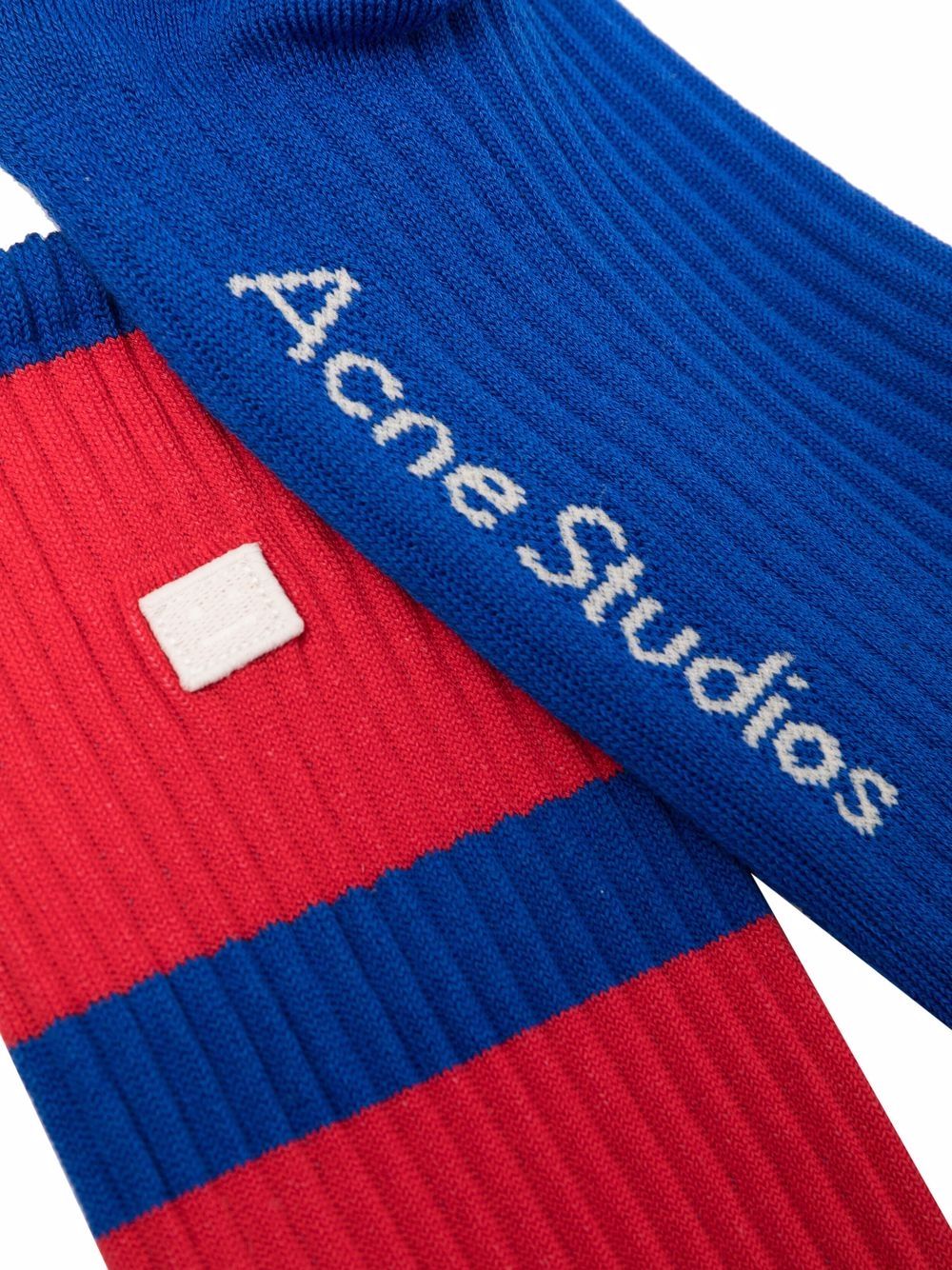 фото Acne studios носки в рубчик с логотипом