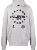 Philipp Plein logo-print pullover hoodie - Grey