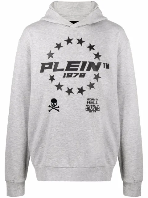 Philipp Plein logo-print pullover hoodie