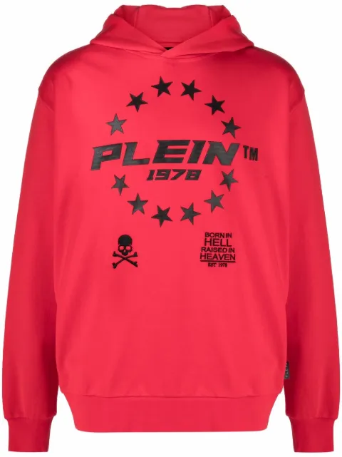 Philipp Plein logo-print pullover hoodie