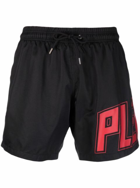 Philipp Plein logo-print swim shorts Men