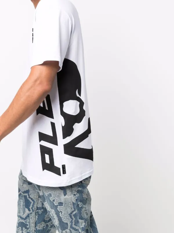 関税/送料込【PHILIPP PLEIN】ロゴ Tシャツ 半袖 スカル Philipp Plein スカルプリント Tシャツ | ブラック | FARFETCH JP