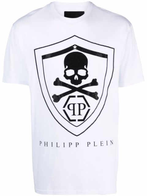 Philipp Plein rhinestone logo T-shirt Men