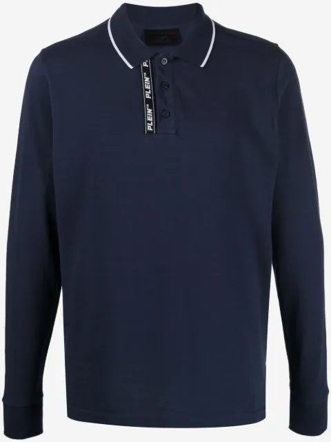 Philipp Plein logo embroidered polo shirt