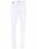 Philipp Plein logo-print jeggings - White