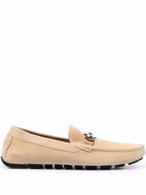 Philipp Plein suede logo plaque moccasins Men