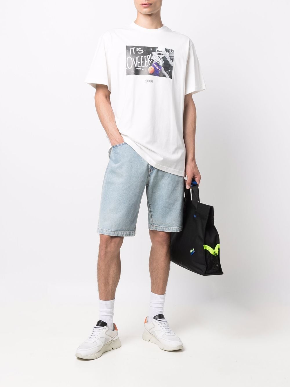 Shop Throwback It's Over Print T-shirt In Weiss