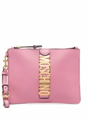 moschino red clutch bag