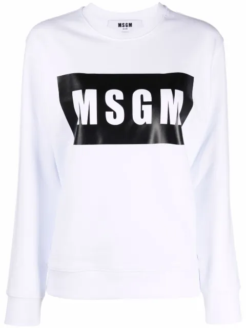 MSGM sudadera con logo estampado