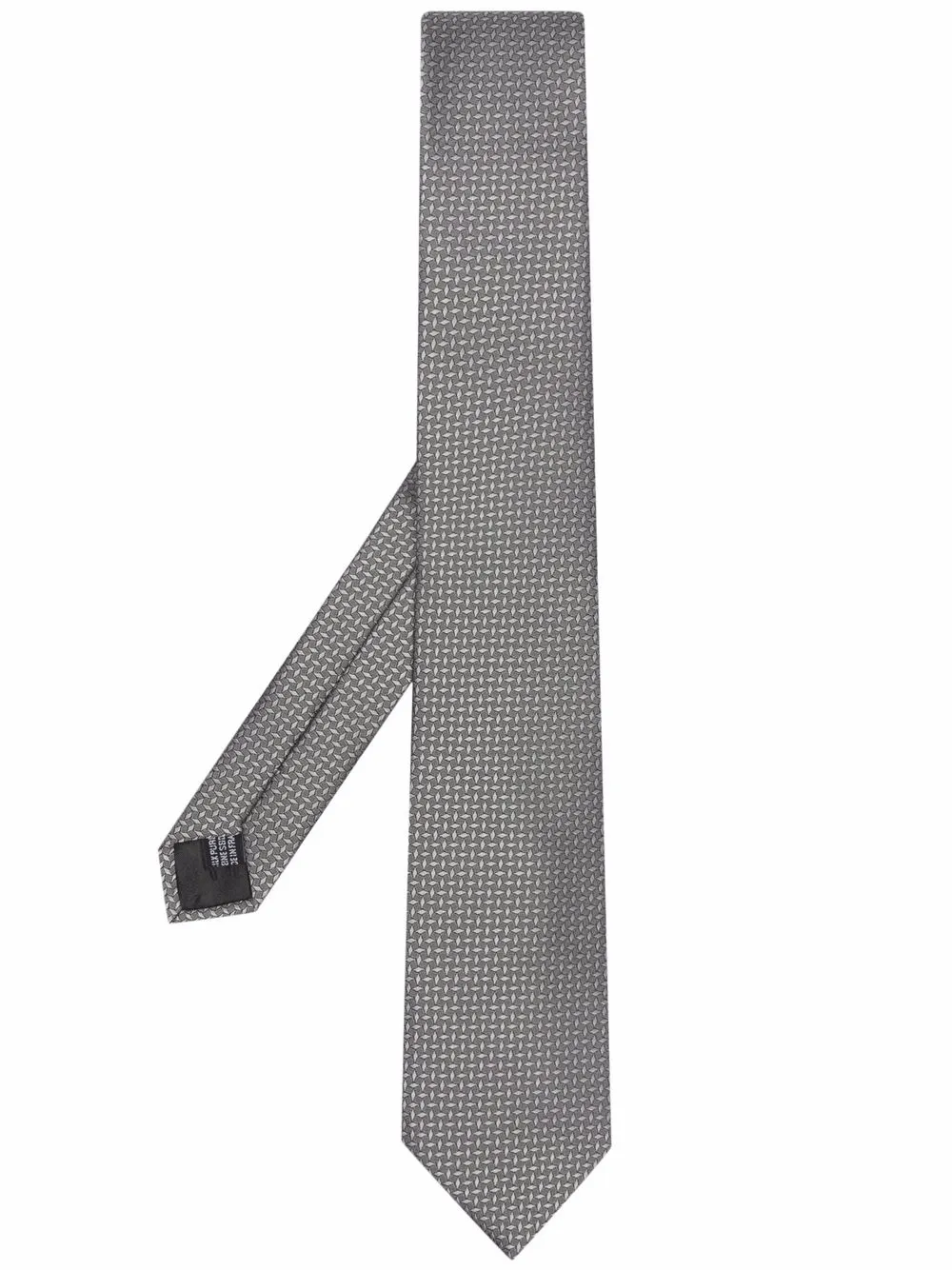 

Lanvin corbata de seda con estampado geométrico - Gris