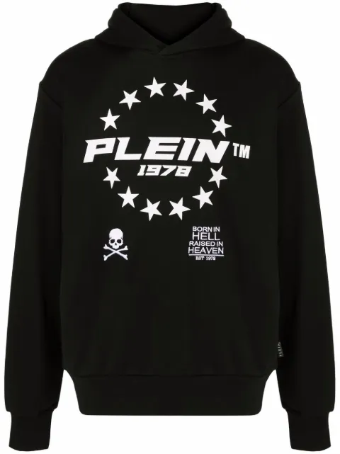 Philipp Plein logo-print pullover hoodie