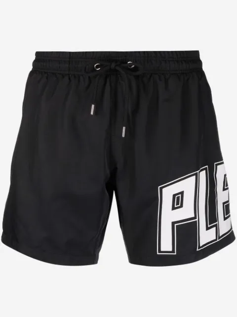 Philipp Plein logo-print swim shorts