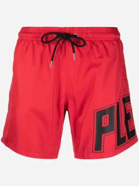 Philipp Plein logo-print swim shorts