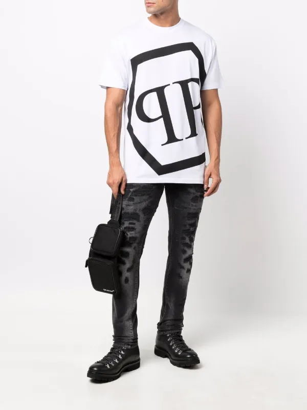 Shop Philipp Plein oversized logo print 
