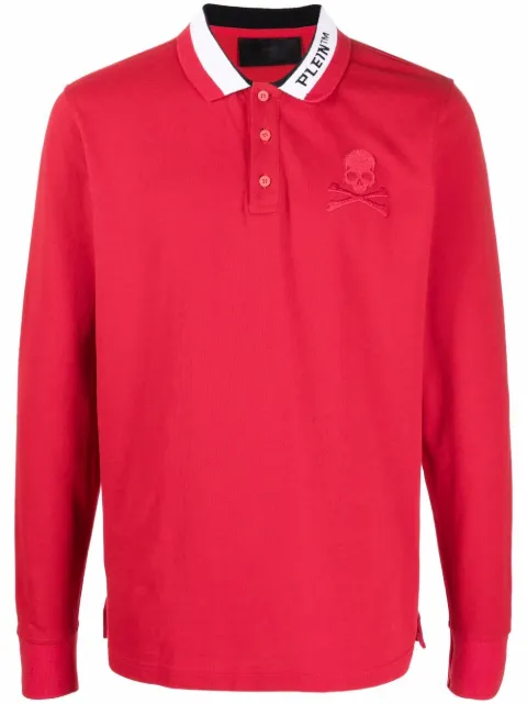 Philipp Plein skull-motif cotton polo shirt 