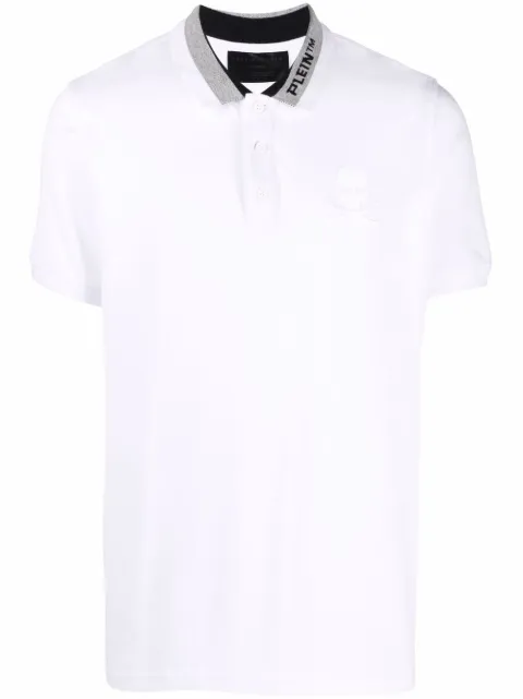 Philipp Plein logo embroidered polo shirt 