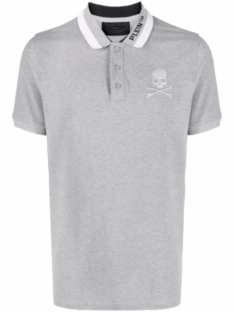 Philipp Plein logo embroidered polo shirt