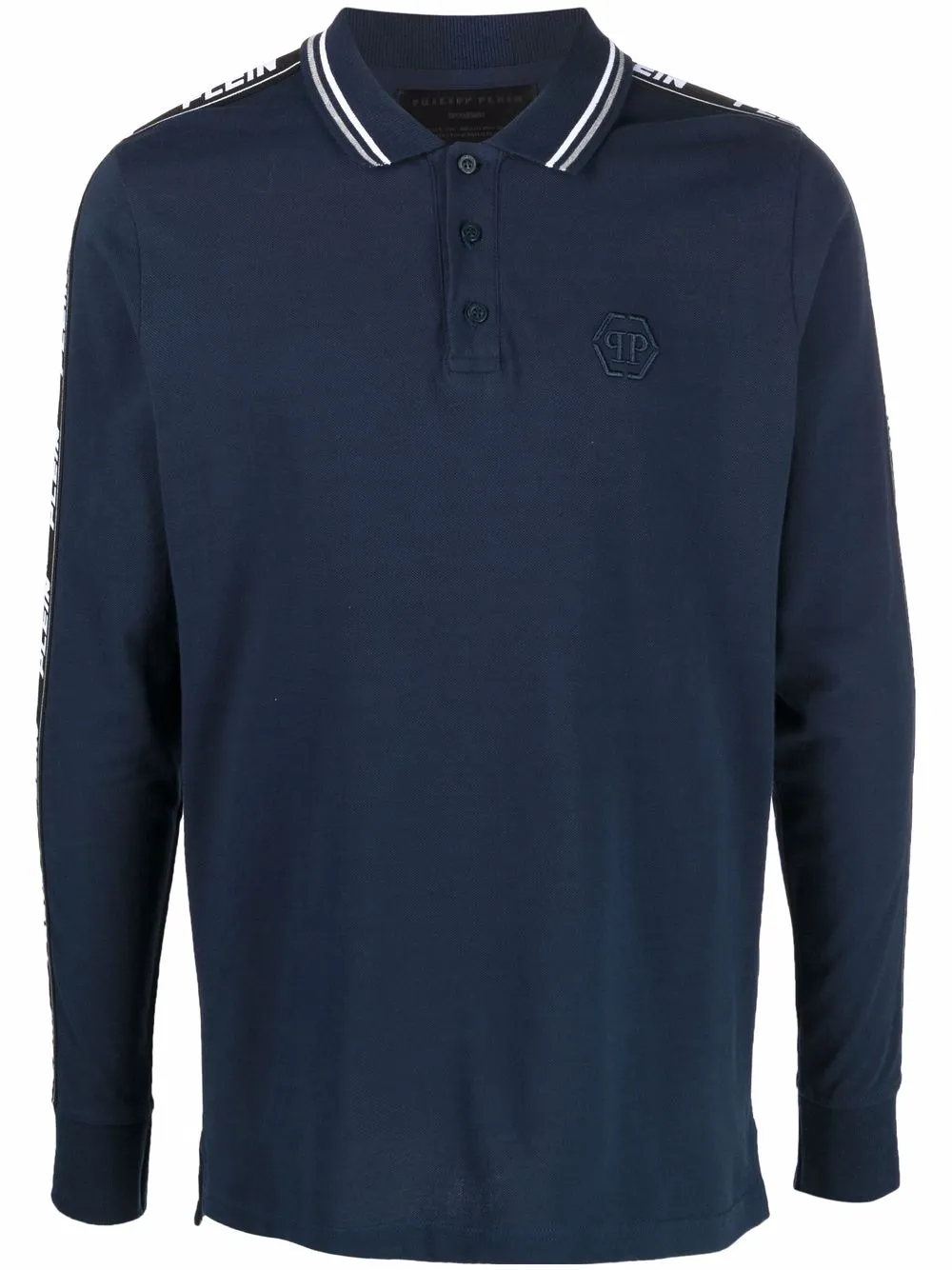 

Philipp Plein playera tipo polo con logo bordado - Azul