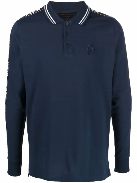 Philipp Plein playera tipo polo con logo bordado
