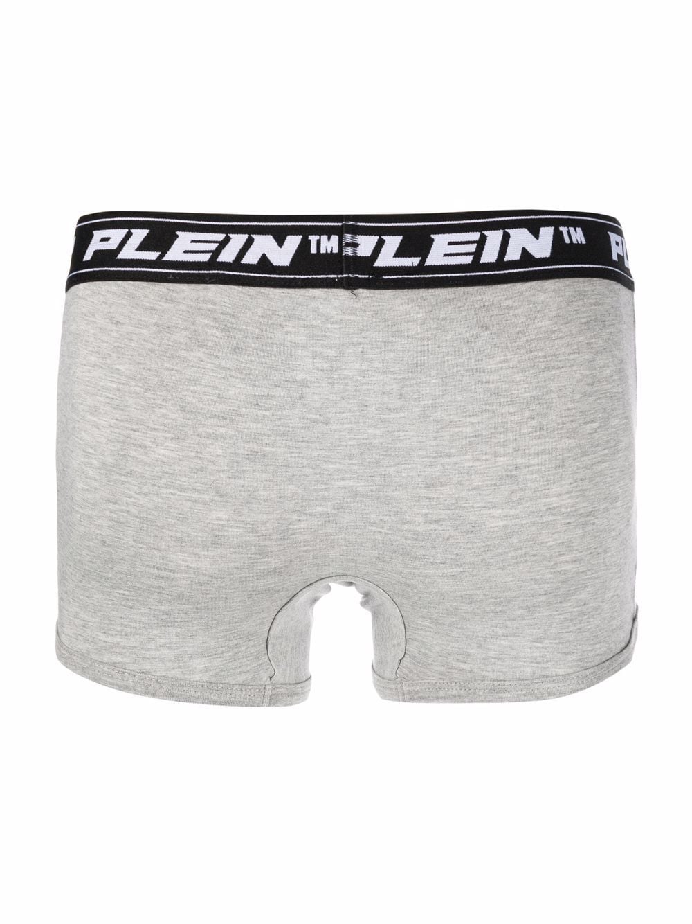 Shop Philipp Plein Logo Waistband Boxers (pack Of 3) In Grey