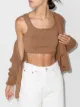 Reformation Elke knit crop top and cardigan set