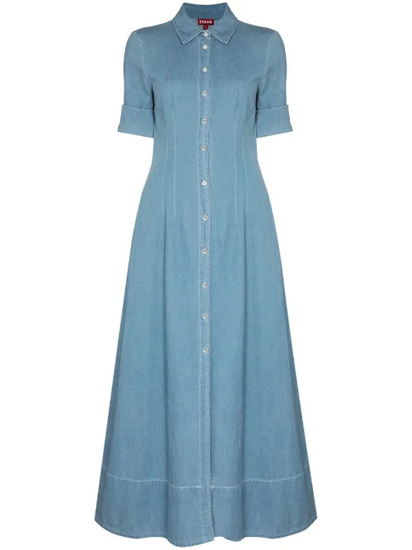 denim long gown