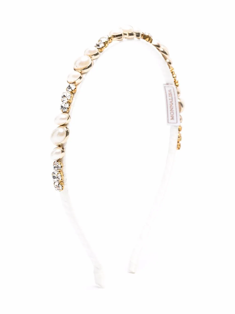 

Monnalisa faux-pearl embellished hairband - White