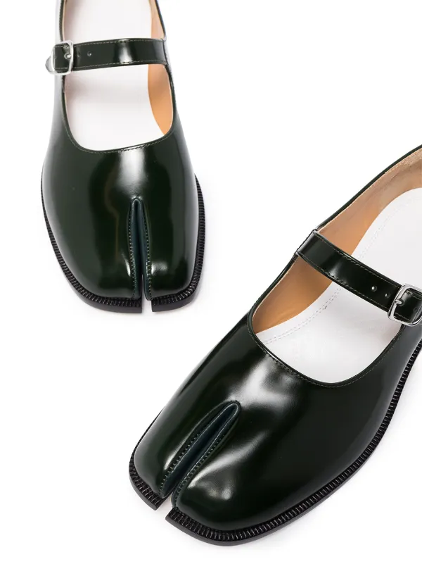 Maison Margiela Tabi Leather Mary Jane Pumps - Farfetch