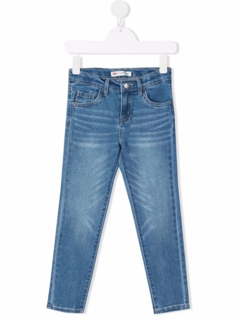 Levi's Kids skinny jeans con tiro medio