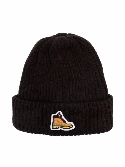 Timberland Kids patch-detail ribbed beanie