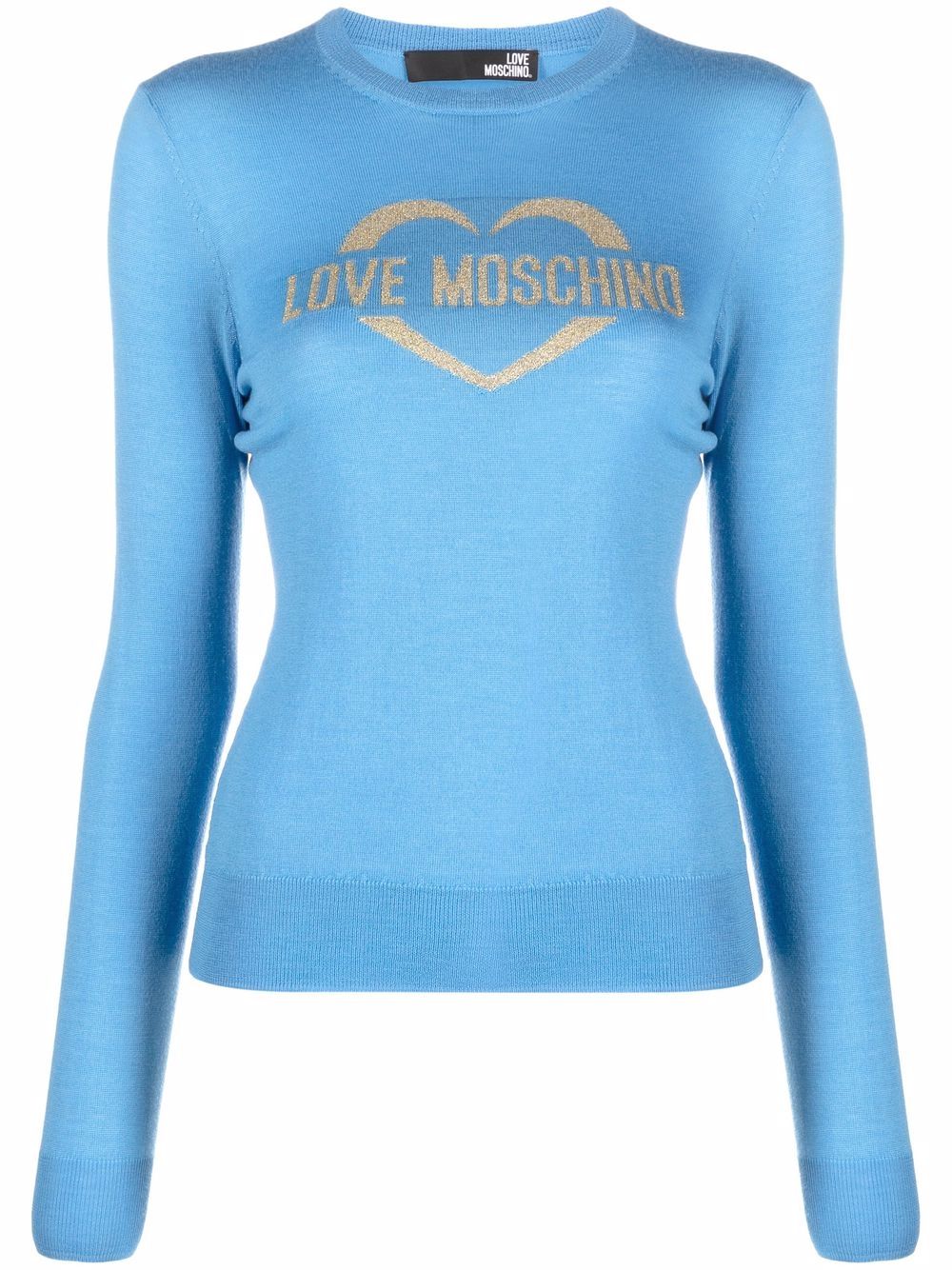 

Love Moschino suéter con logo estampado - Azul