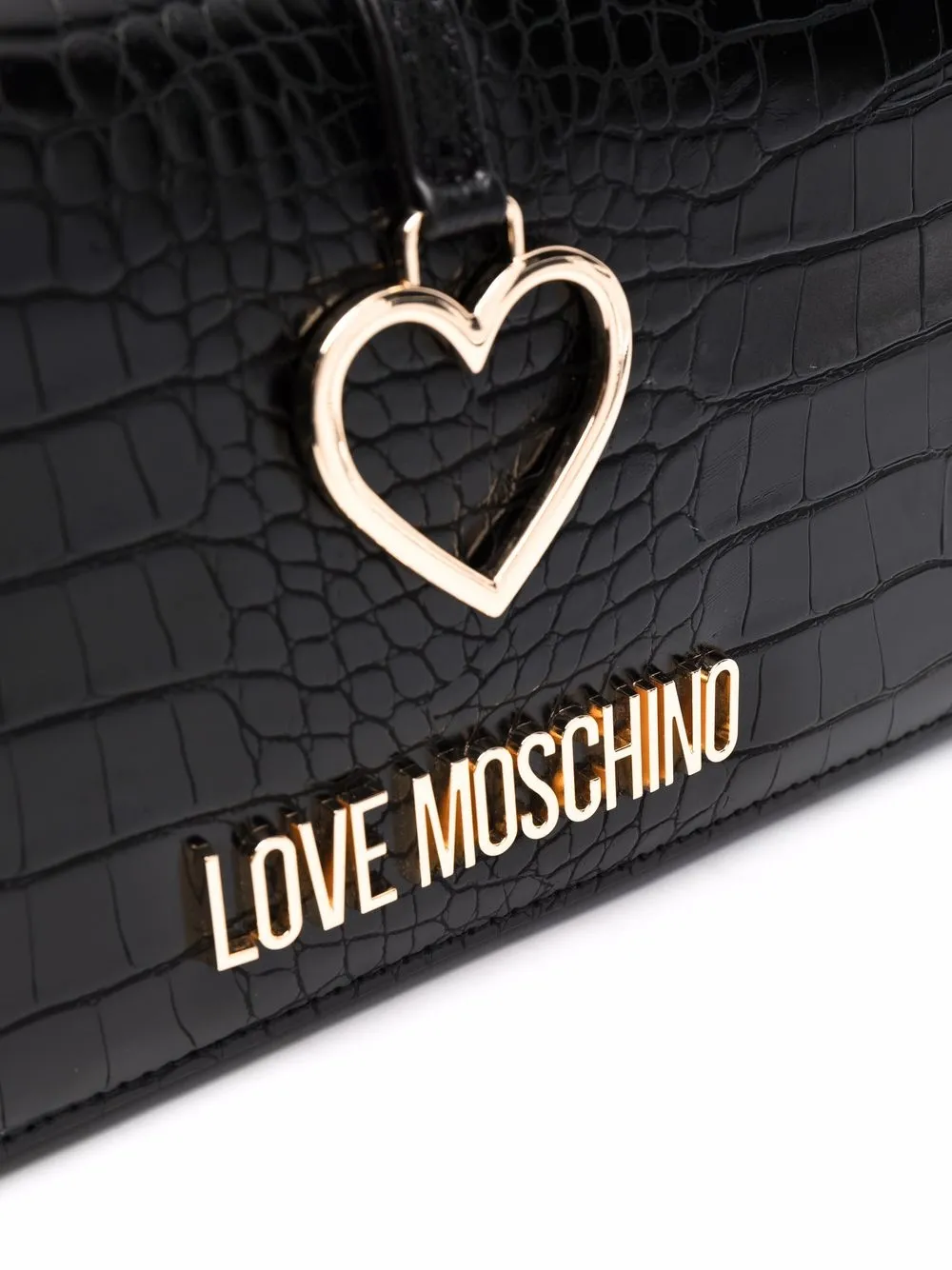 фото Love moschino сумка через плечо с логотипом и тиснением под крокодила