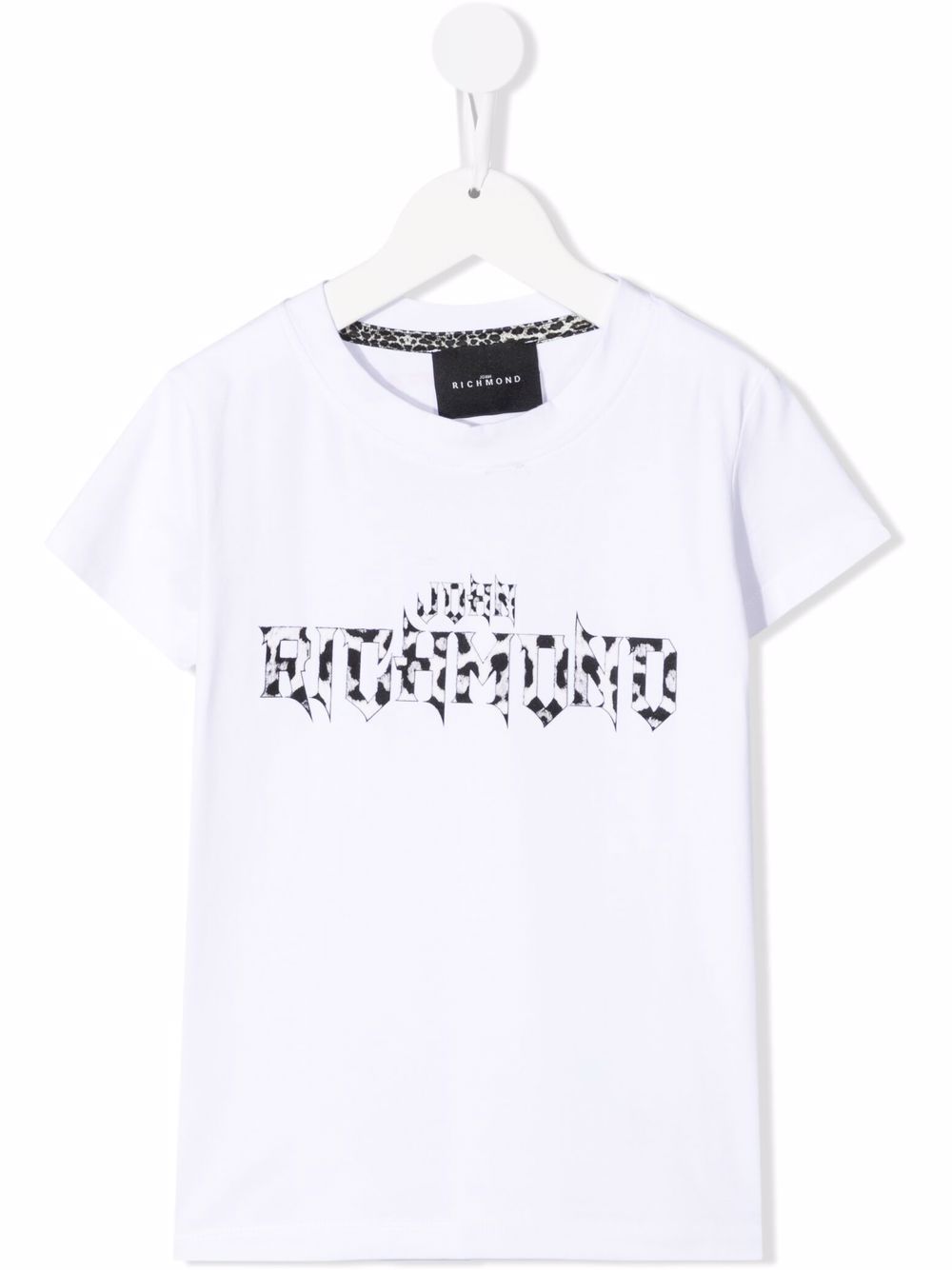 john richmond junior t-shirt à logo imprimé - blanc